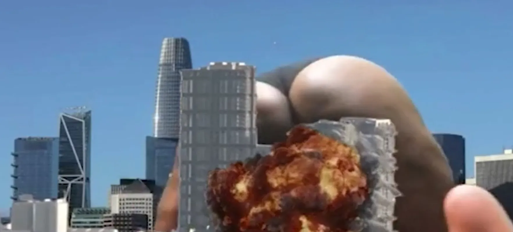 Giantess ass destroys city