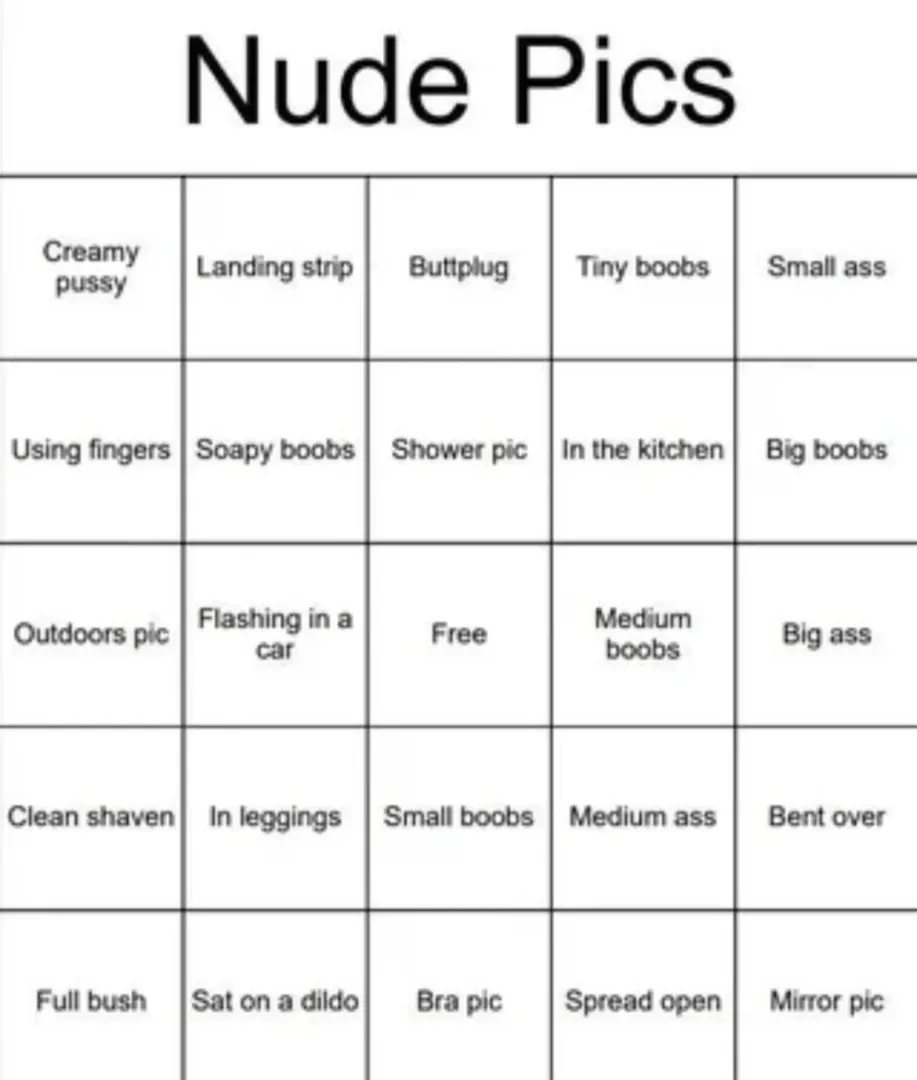 Help me fill out the bingo card cucks.