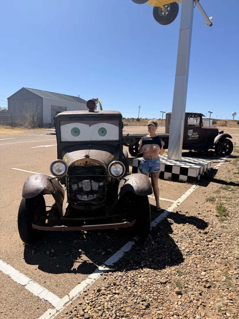 Showing Mater the goods