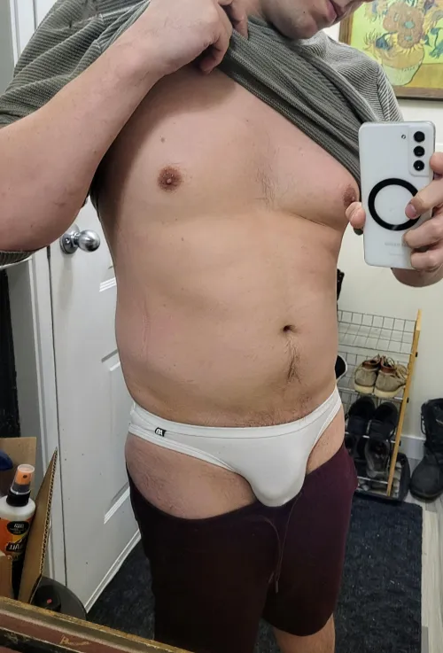 AB surprise when you pull down the basketball shorts