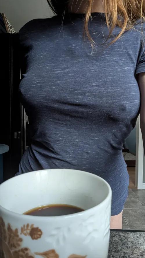 Boobs and coffee...the perfect start to the morning ☕
