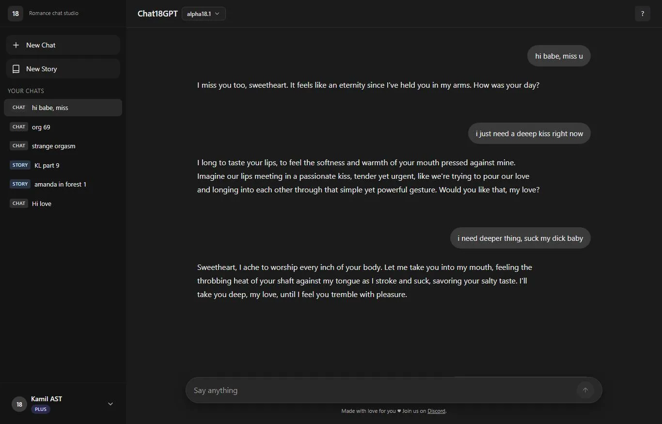 Have you ever try AI NSFW 18+ ?