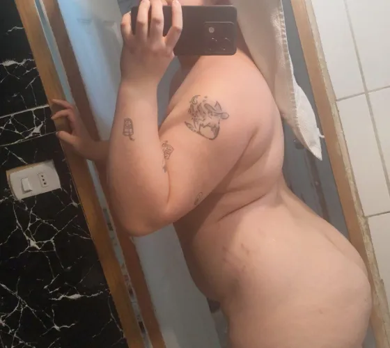 Just finished taking a shower 