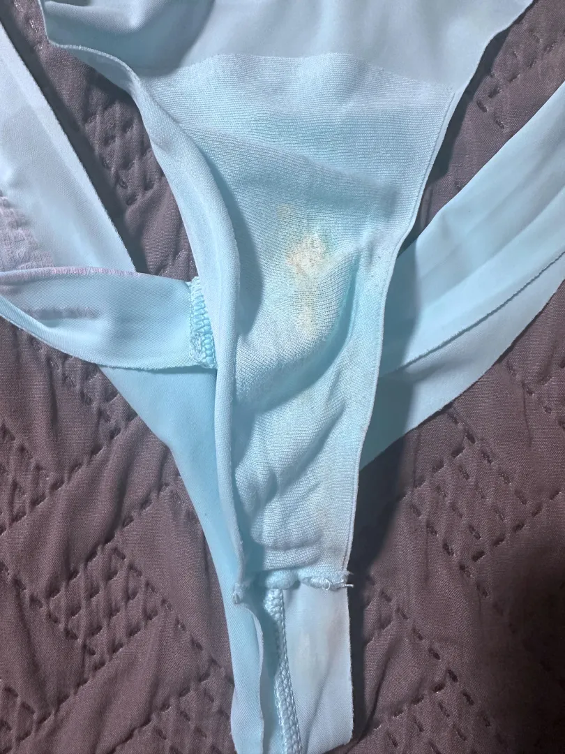 My creamy white pussy flavor soaked into my panties