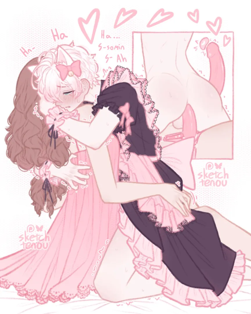 (OC) Mornings with a catboy maid :3