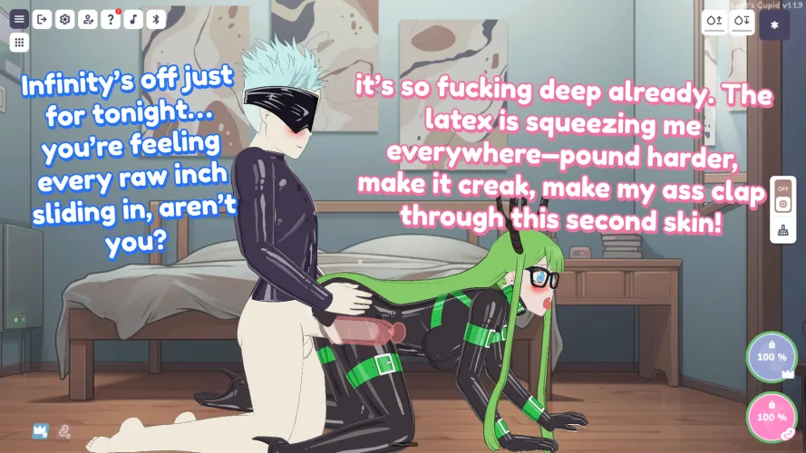 Sliding My Dick Through Her Shiny Black Latex Suit Feels So Good