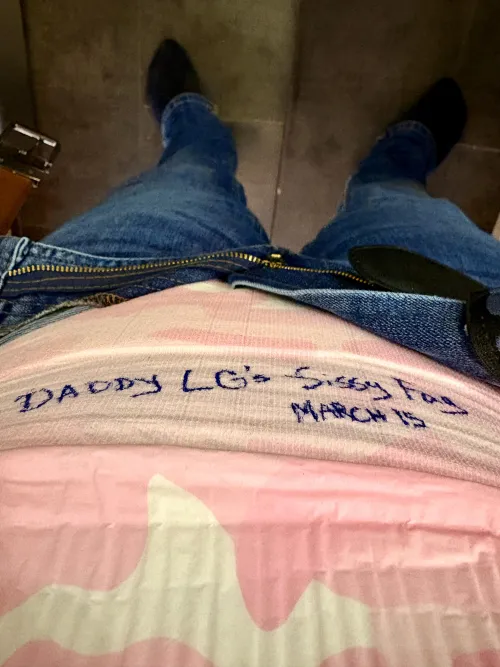 Daddy says diapers are because I cannot use my dick