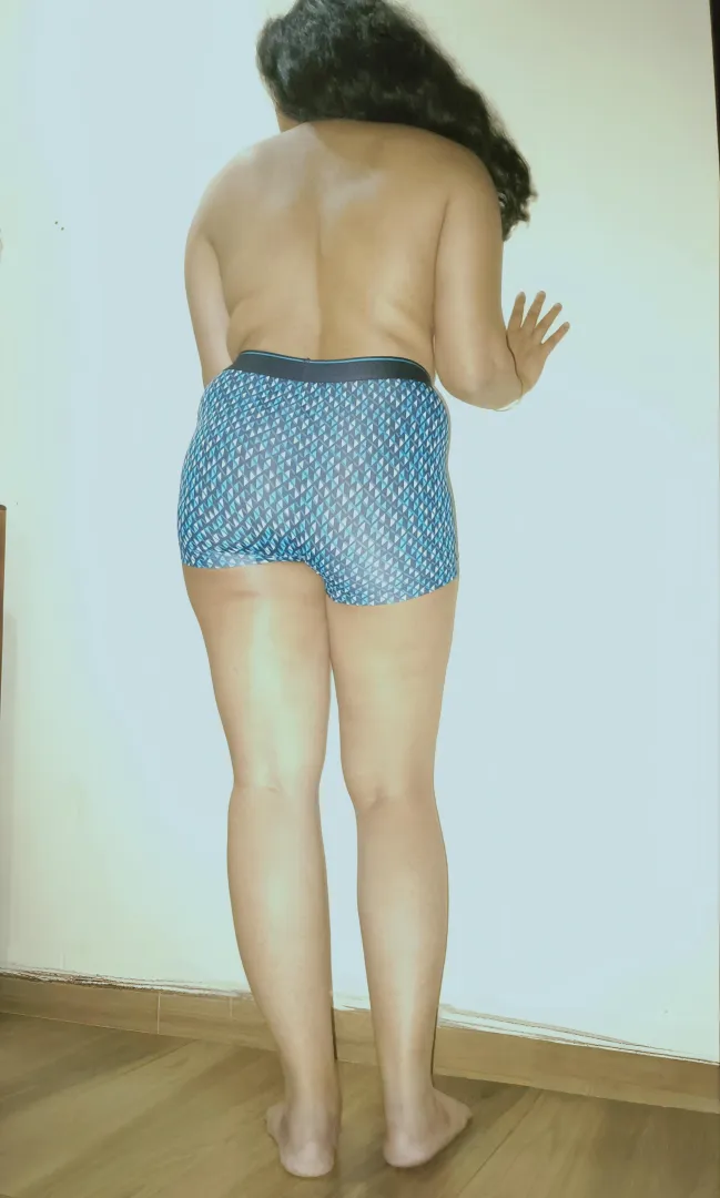 My hubby's briefs fits perfect to me 