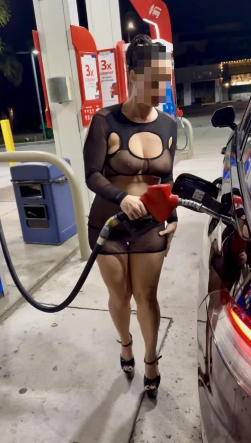 Quick stop at the gas station on the way home