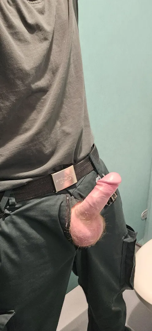 When you're at work and someone makes you horny so you gotta air the cock out