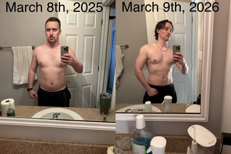 1 year transformation.