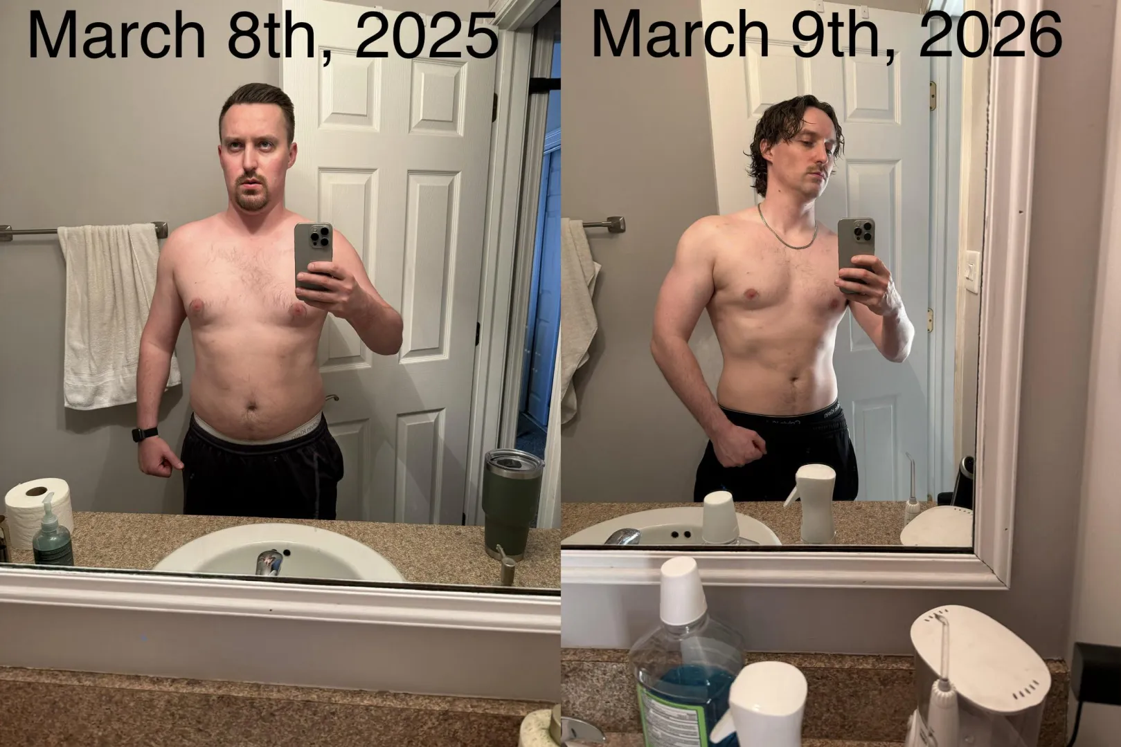 1 year transformation.