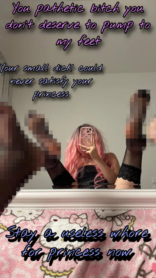Am I clear, pathetic tiny dick loser? [imagefap: princessdollmie]