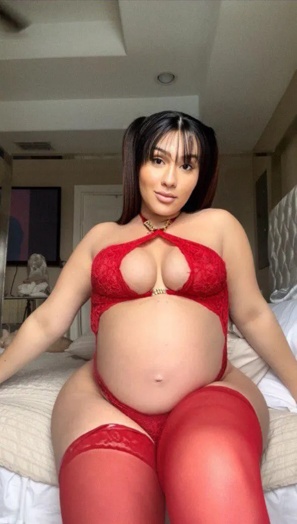 Bet you can’t handle how wet this pregnant slut gets