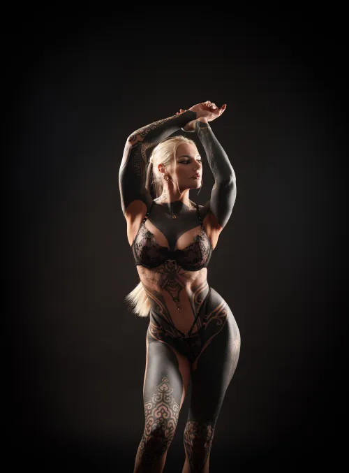 Blackout tattoo beauty.