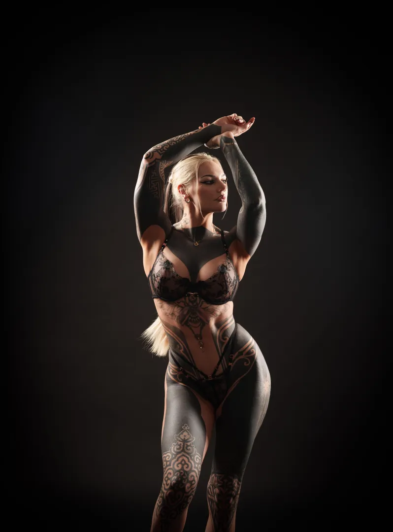 Blackout tattoo beauty.