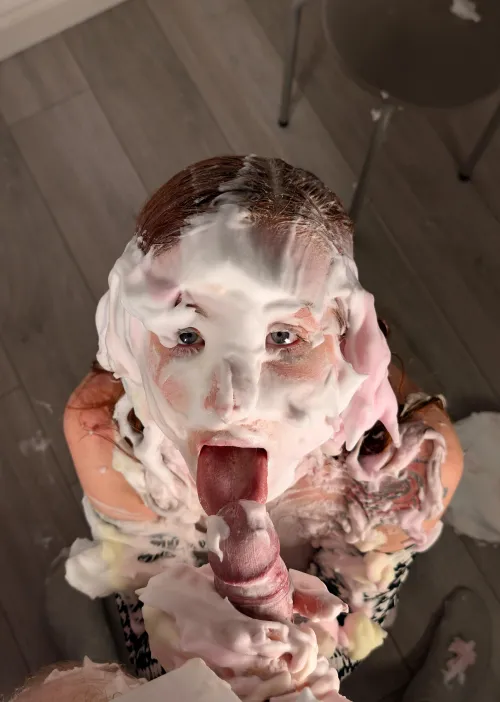 Face full of pie and mouth full of cock!