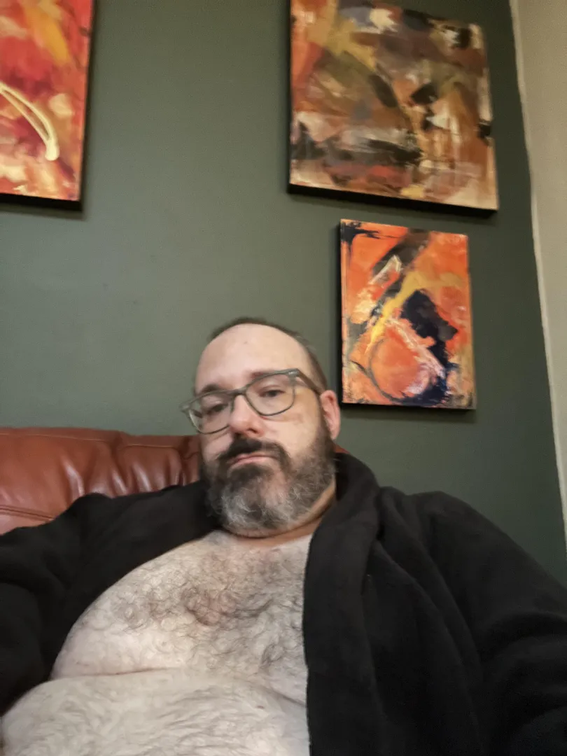 Just lay your head on this poppa bear's tummy