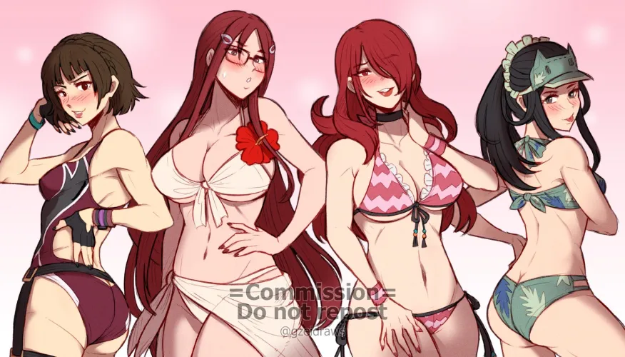 Makoto, Mitsuru outfitswap with Minerva and Kai [Persona and Valkyria Chronicles]