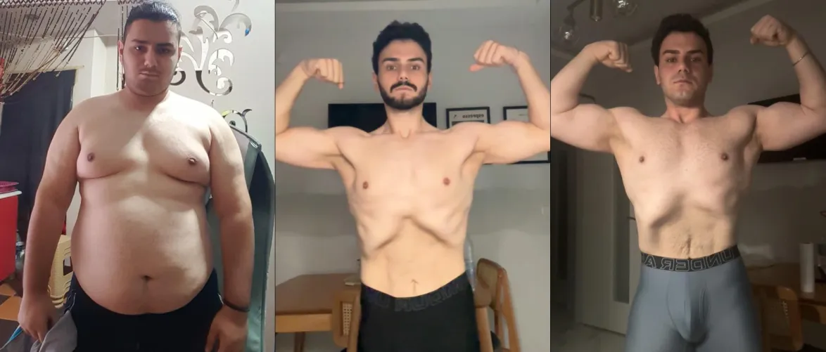 My weight loss and muscle mass changes over the past 2 years.