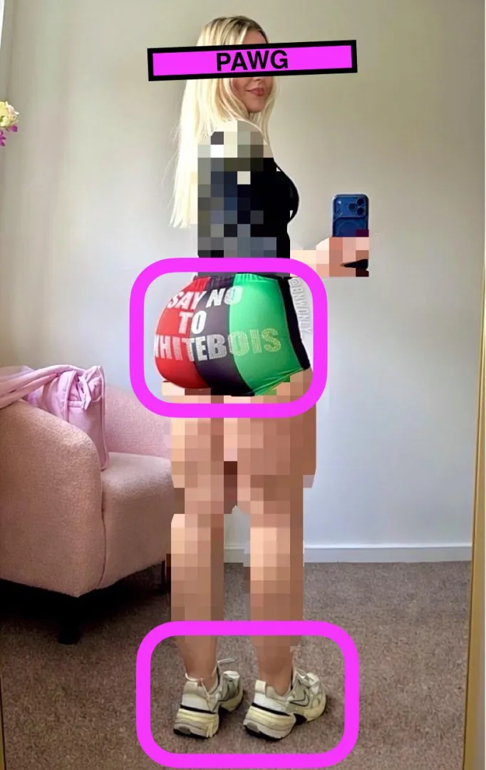 “Ok, fine, I’ll uncensor my ass just this once for you. And I’ll even put on my brand new super tight shorts that really hug my ass just for you. Deal?”
