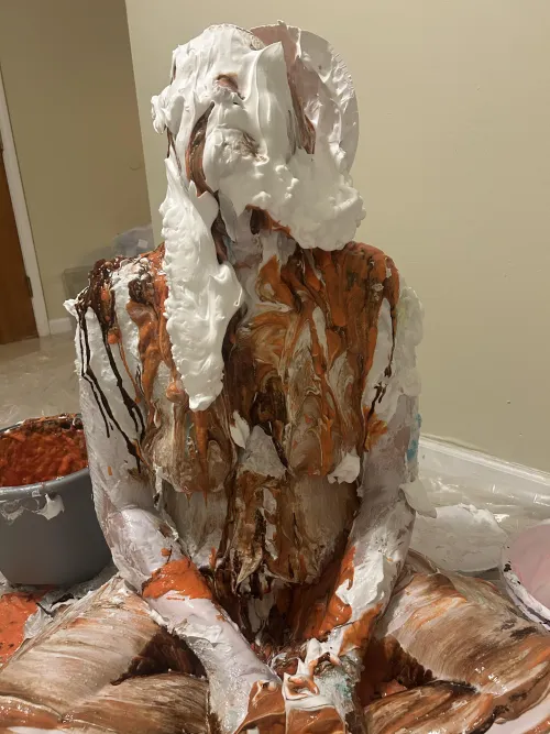 Part two of my post from yesterday. Girlfriend pied and slimed and sticky.