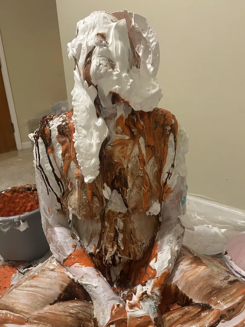 Part two of my post from yesterday. Girlfriend pied and slimed and sticky.