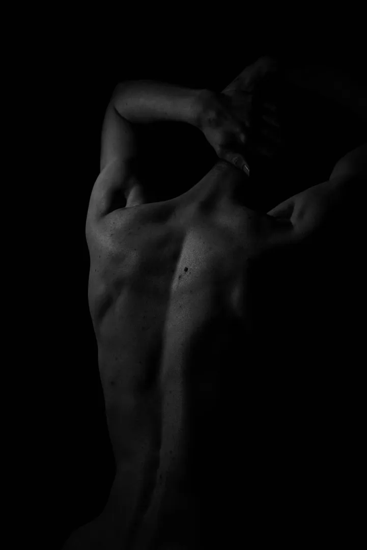 Self portrait in low light