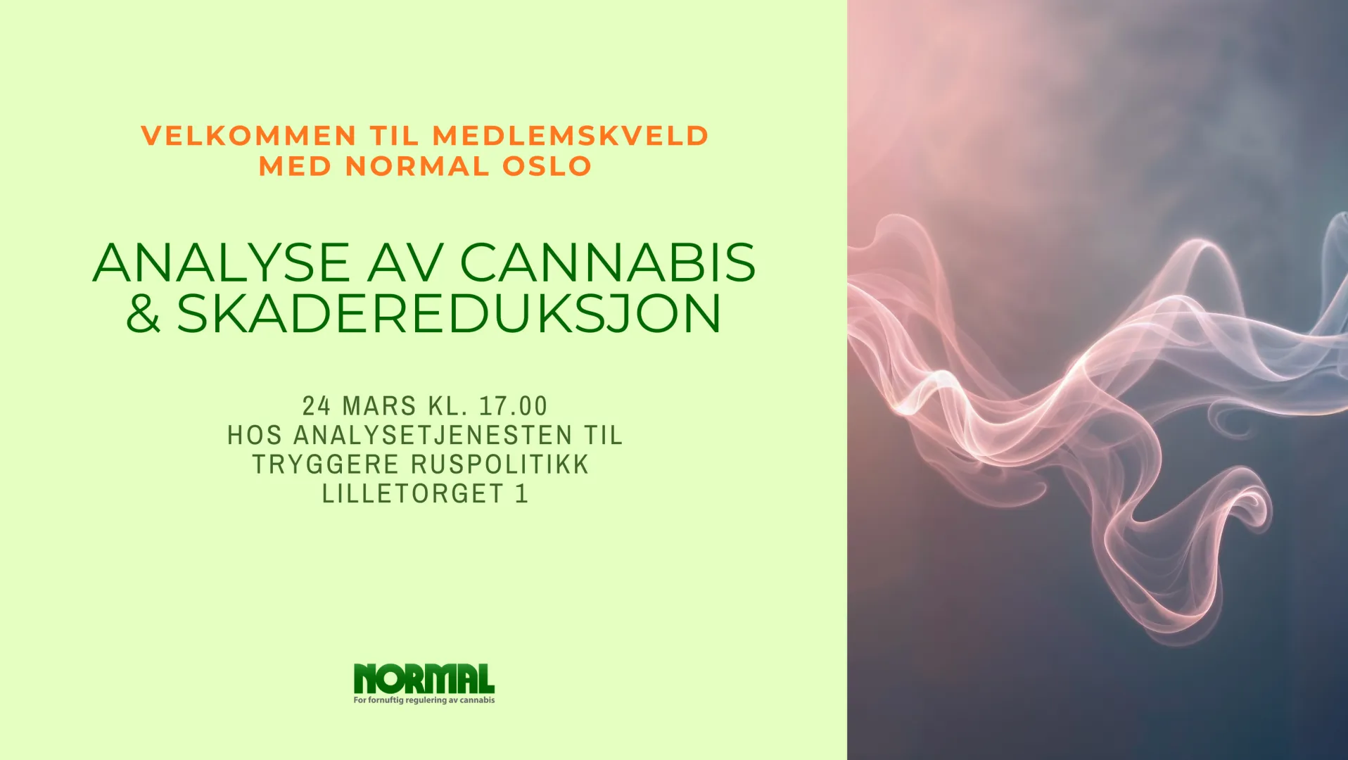 Velkommen til medlemskveld med Normal Oslo