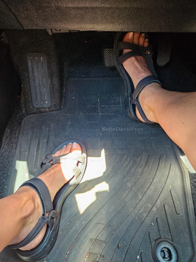 Wheel in my hand, pedal underfoot, and my sandal slipping just enough for you to…