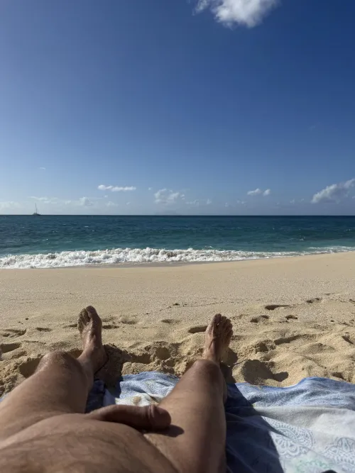 Would you care to share a blanket on the beach with this grandpa? [65]