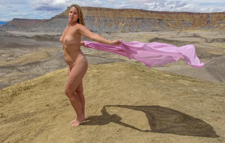 A windy day with my shadow.