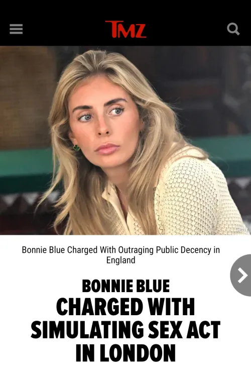 Bonnie Blue Charged With Simulating Sex Act In London