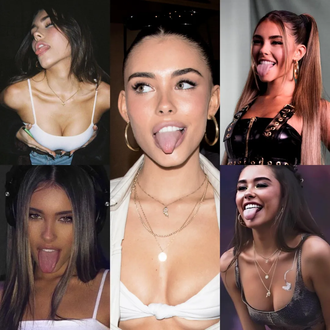 Her tongue out  really gets me going