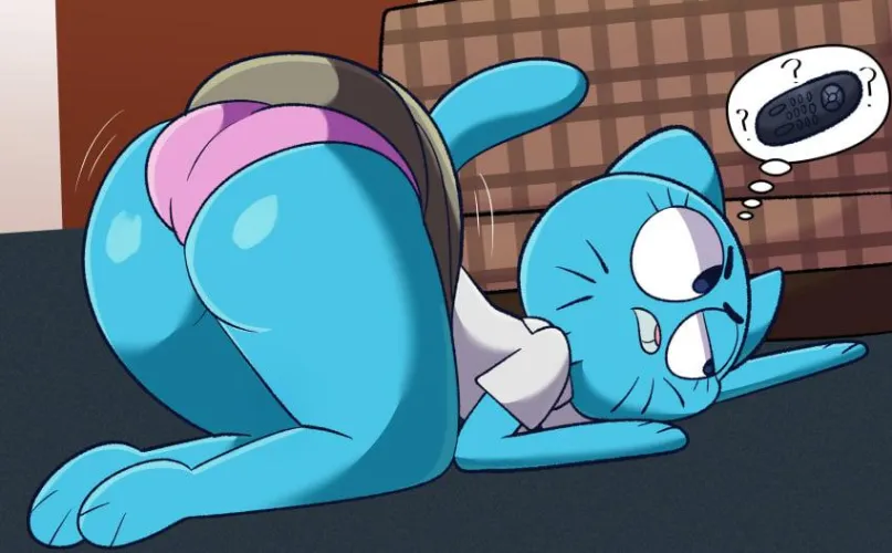I was watching TAWOG when suddenly I realised I was running late for an interview! I pointed my remote to turn the TV off, and at the same time, Nicole picked up a remote too. In a flash, I woke up to the sight of blue fur on my body.. Had I swapped with