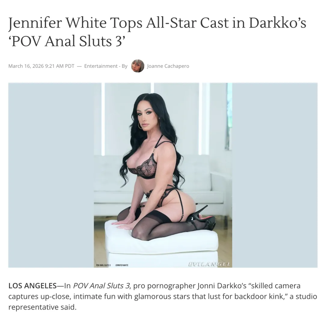 Jennifer White Tops All-Star Cast in Darkko’s ‘POV Anal Sluts 3’