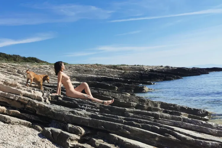 Nymph Leyla and her sleepy guardian