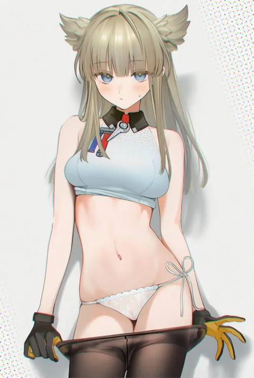 Perlica showing off her pearly white panties~ (Poki)