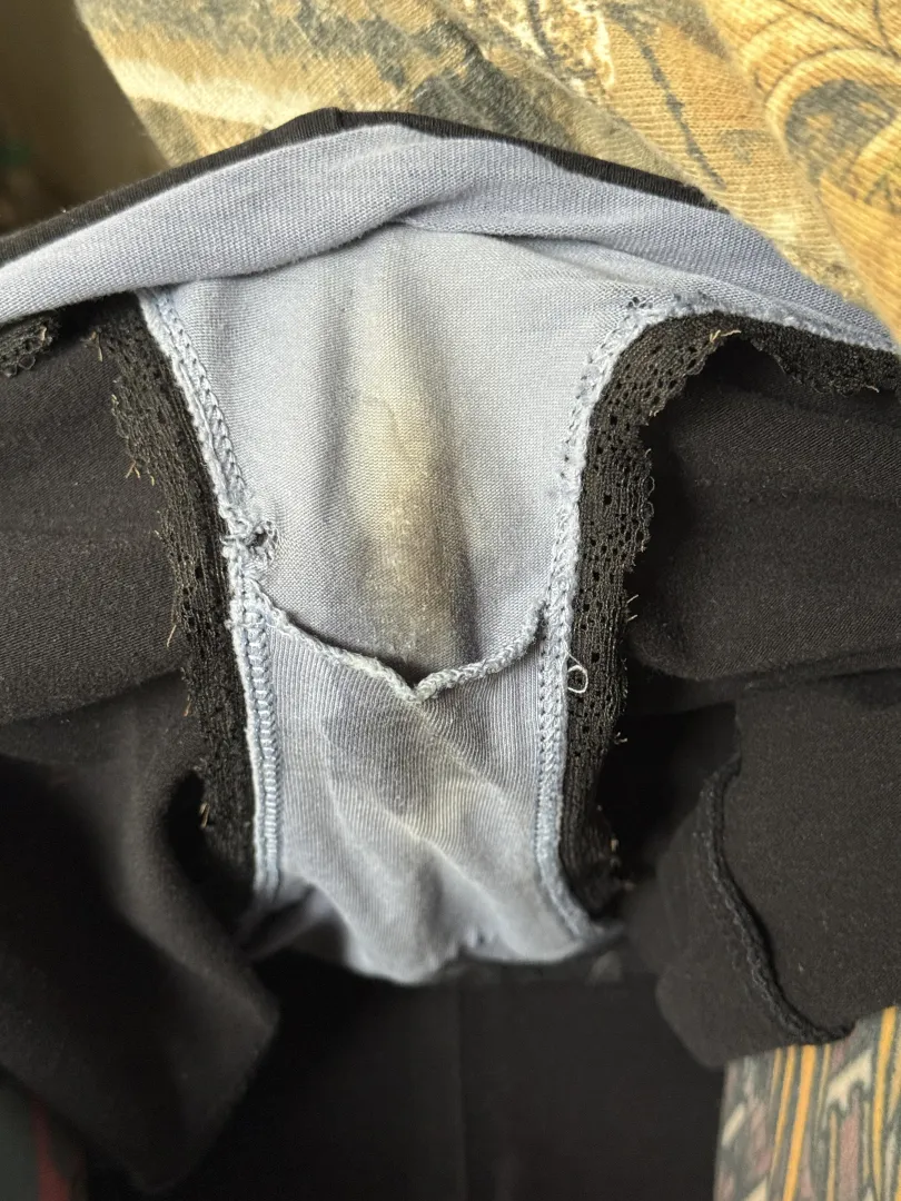 [selling] VERY worn panties. Pussy bleached and starting to tear. MSG for info!