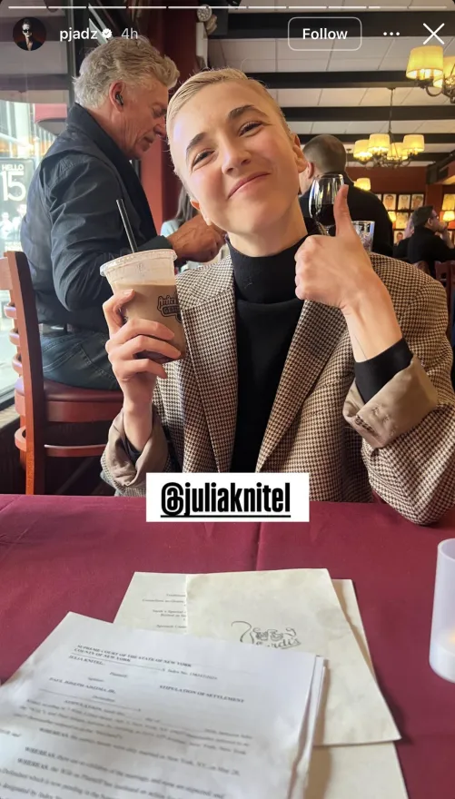 Sexy Julia Knitel all smiles at Sardis.