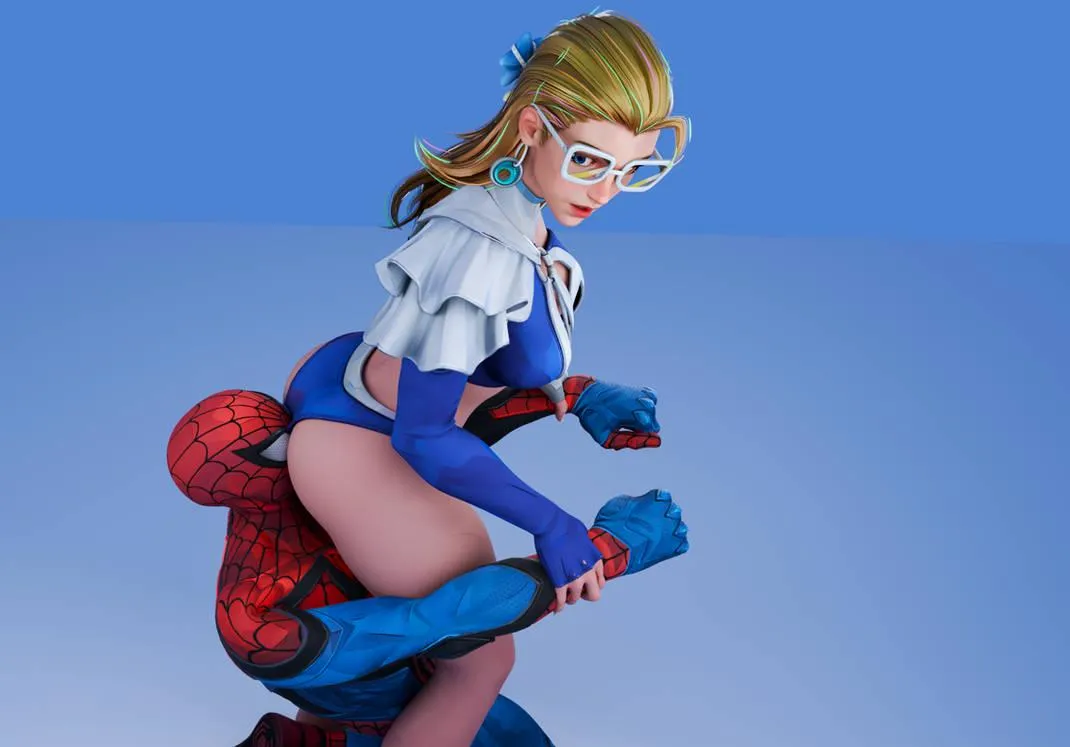 Sue Storm Stinkfaces Spider-Man (by ilyMei)