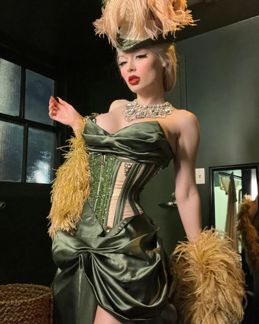 The reality is I forgot to put on shoes before my corset