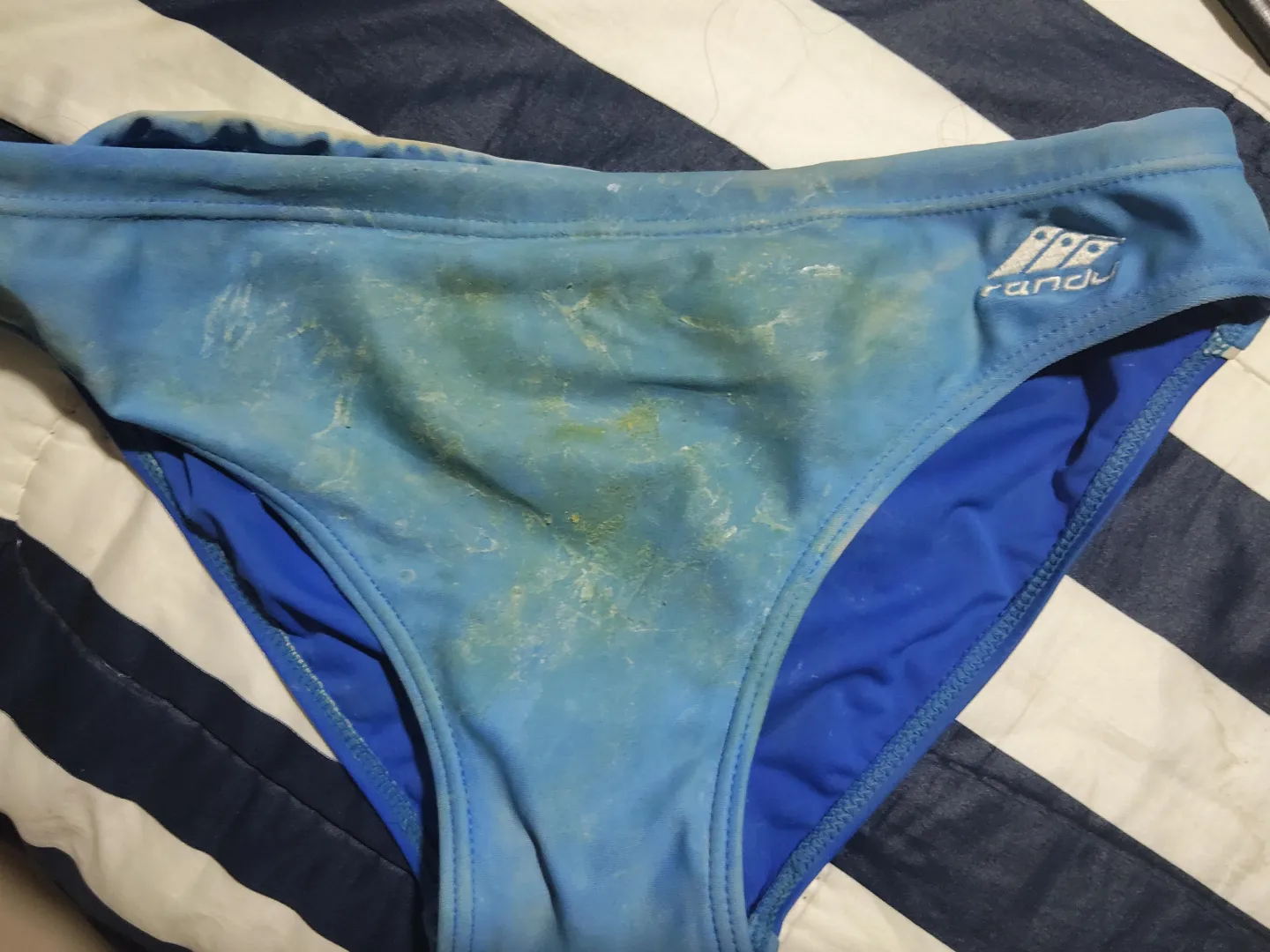 vintage 90's speedo, with lots of fun on it, it is a biological hazard, and here is it