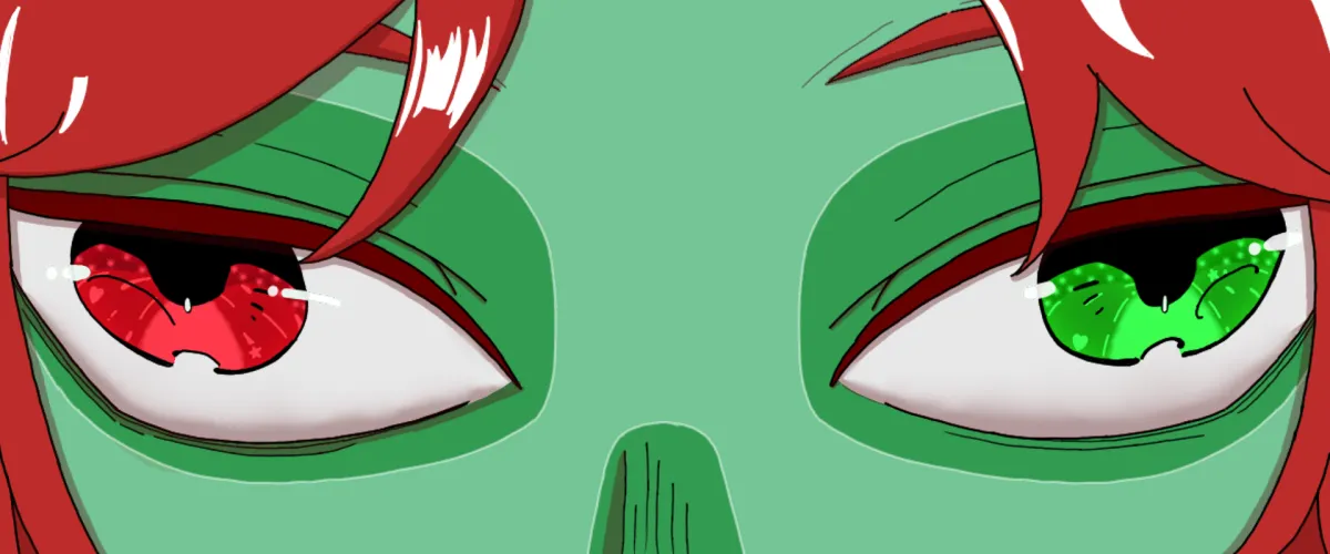 When you ragebait your local slime girl a little too much this is the last thing you will see. (Made by me!)