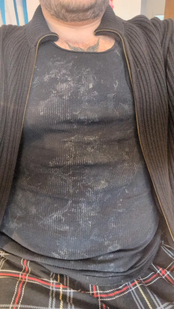 Working hard on my tank top