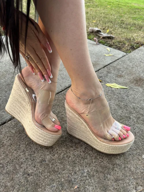 You always happy to see my feet and wedges, yes?