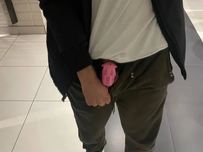 Bathroom mirror cage check