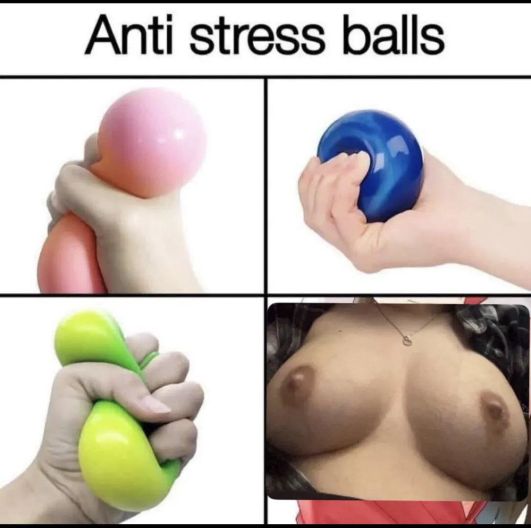 Bigger tits = better stress relief