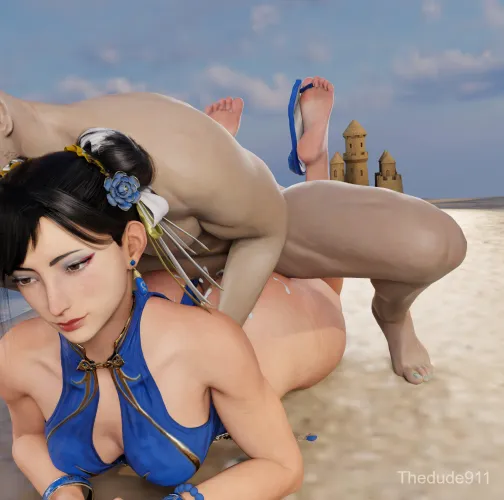 Chun-Li Beach Sex Creampie (Thedude911)