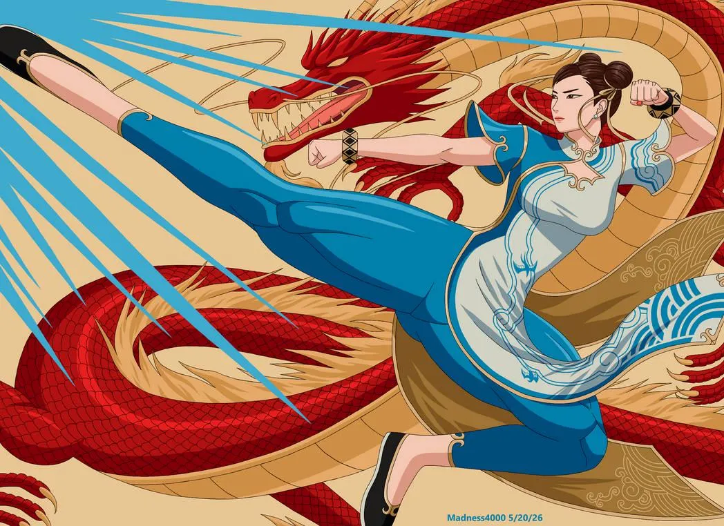 Chun-Li Flying Kick By Madness4000
